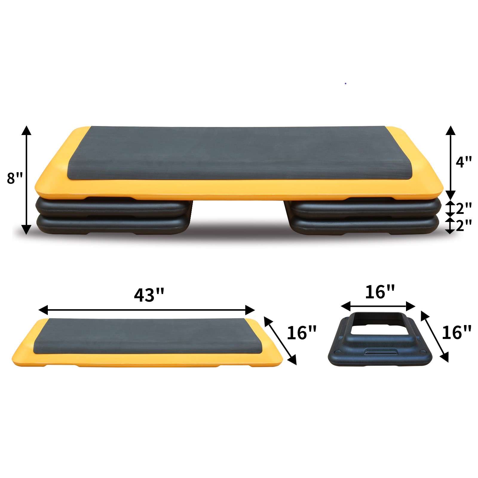 Adjustable Aerobic Fitness Stepper With 4 Lifts 36 Adjustable Aerobic Fitness Stepper With 4 Lifts