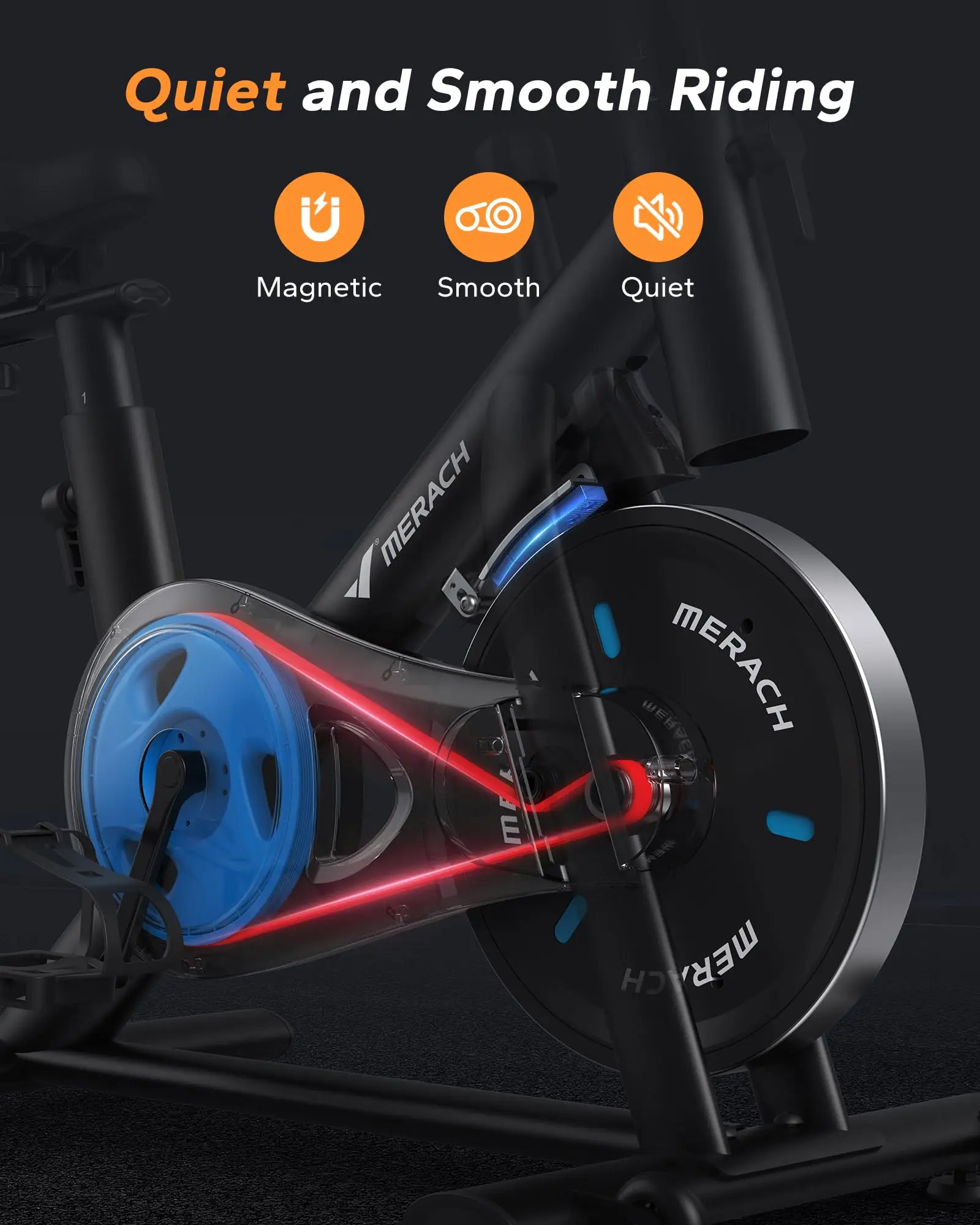 Low Noise Magnetic Stationary Exercise Bike – Indoor Cycling with Fitness App 13 Low Noise Magnetic Stationary Exercise Bike – Indoor Cycling with Fitness App