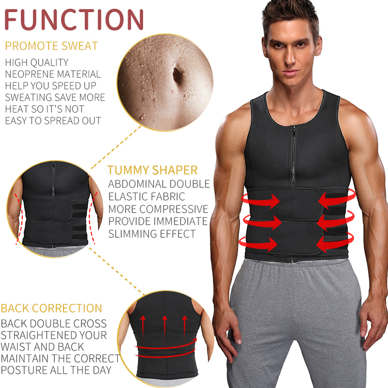 Fitness Men Shapewear Sauna Vest Waist Trainer Double Belt Sweat Shirt Corset Top Body Shaper 13 Fitness Men Shapewear Sauna Vest Waist Trainer Double Belt Sweat Shirt Corset Top Body Shaper