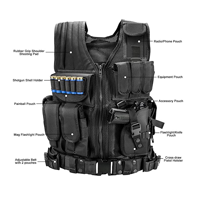 Tactical Vest Military Combat Army Armor Vests Molle Airsoft Plate Carrier Swat Vest Outdoor Hunting Fishing CS Training Vest 6 2