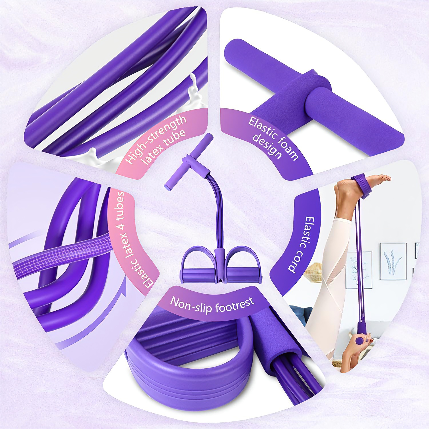 6-Tube Pedal Puller Resistance Rope, Foot Pedal Resistance Band, Yoga Elastic Exercise Bands, Stretching Slimming Training, Strength Exercise, Resistance Workout, Elast Compreh 14 6-Tube Pedal Puller Resistance Rope, Foot Pedal Resistance Band, Yoga Elastic Exercise Bands, Stretching Slimming Training, Strength Exercise, Resistance Workout, Elast Compreh