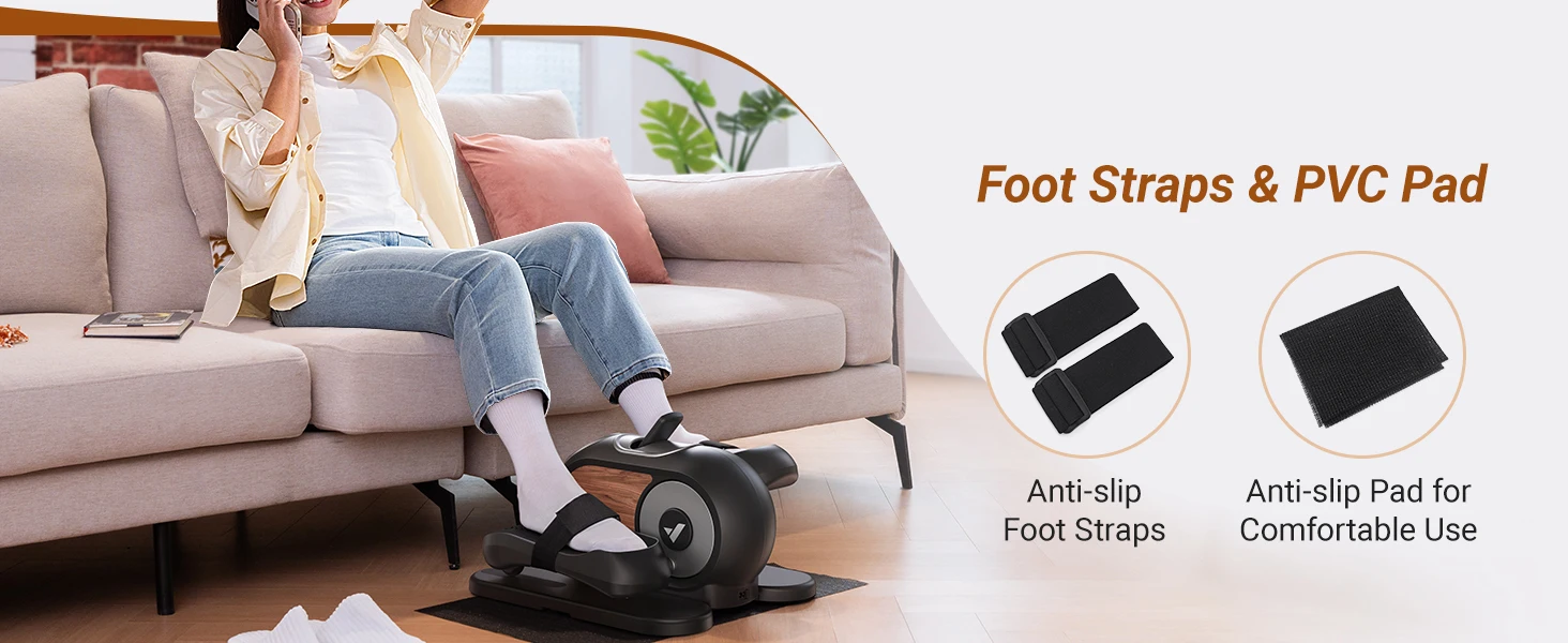 Under Desk Elliptical Machine – Quiet & Portable Seated Leg Exerciser with 12-Speed Adjustment 50 Under Desk Elliptical Machine – Quiet & Portable Seated Leg Exerciser with 12-Speed Adjustment