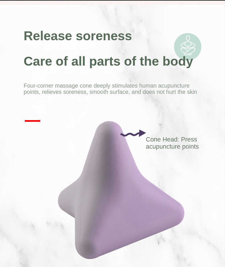 Silicon Massage Cone Triangular Relax Apparatus Ball Psoas Muscle Release Thoracic Spine Back Neck Scapula Foot Yoga Apparatus 12 Silicon Massage Cone Triangular Relax Apparatus Ball Psoas Muscle Release Thoracic Spine Back Neck Scapula Foot Yoga Apparatus