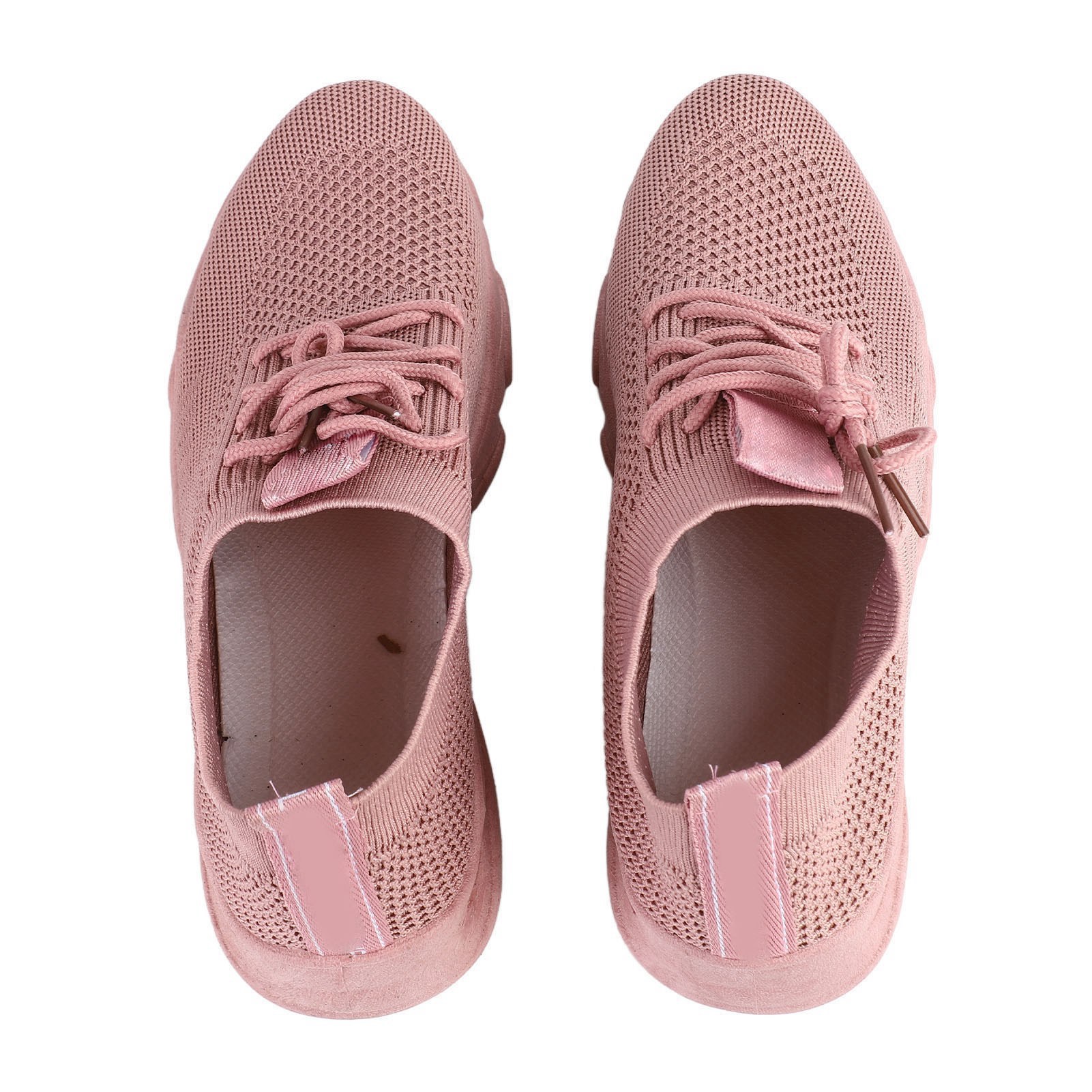 Stylish Sports Shoes Knitted Comfortable Pink 38 Size Pink 4 Image