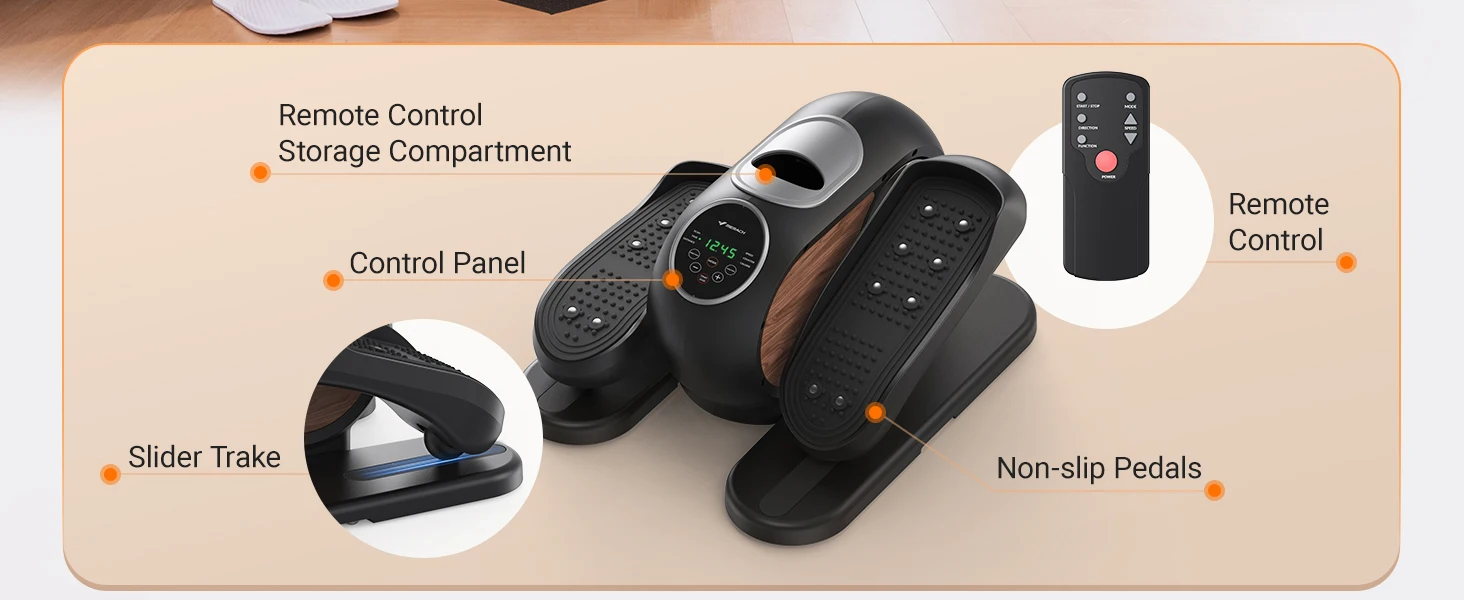 Under Desk Elliptical Machine – Quiet & Portable Seated Leg Exerciser with 12-Speed Adjustment 13 Under Desk Elliptical Machine – Quiet & Portable Seated Leg Exerciser with 12-Speed Adjustment