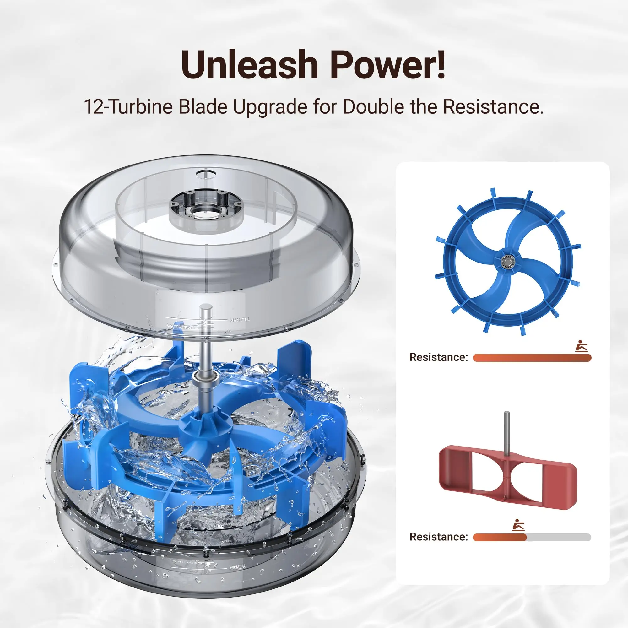 Water Rowing Machine – Solid Wood Design with Bluetooth Monitor & Upgraded Seat Cushion 8 Water Rowing Machine – Solid Wood Design with Bluetooth Monitor & Upgraded Seat Cushion