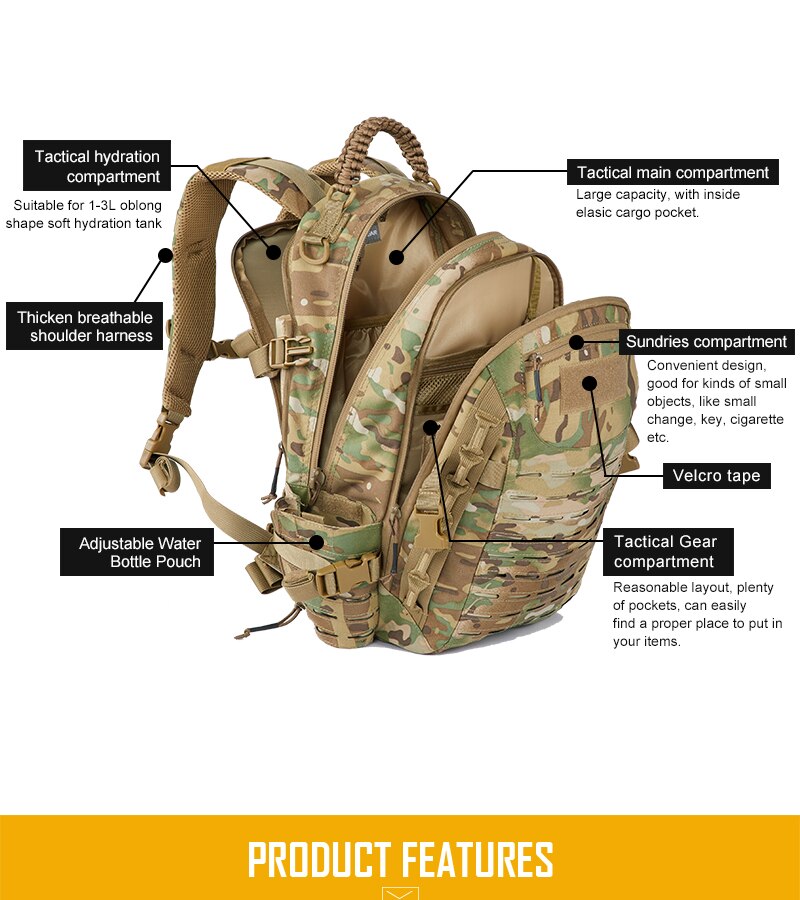 Camouflage tactical backpack 28 Camouflage tactical backpack