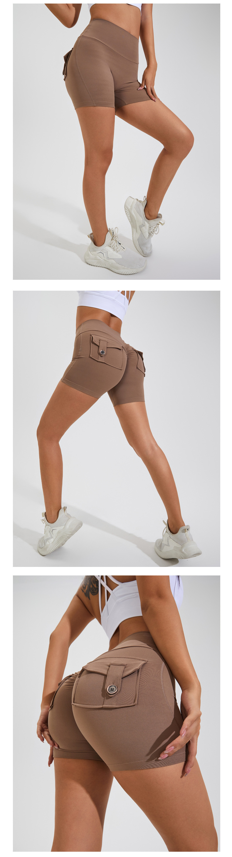 High Waist Hip Lifting Shorts With Pockets 27 High Waist Hip Lifting Shorts With Pockets