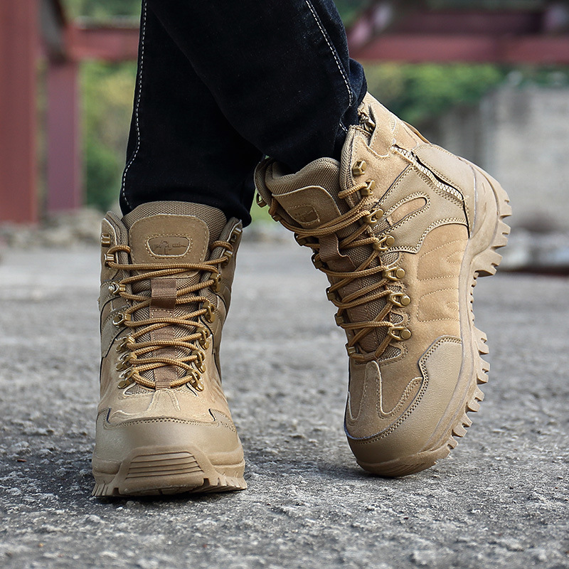 Men's Suede Mid-Tube Tactical Desert Boots 28 Men's Suede Mid-Tube Tactical Desert Boots