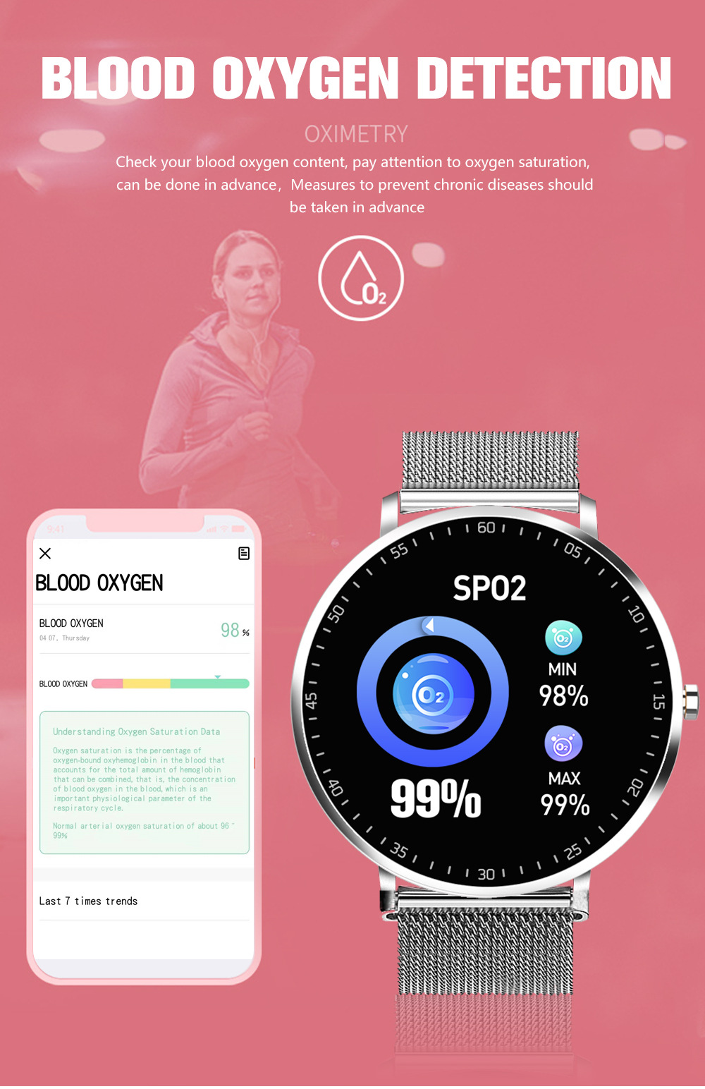 Full Touch Smart Bracelet Sports Fitness Tracker Handband Smart Bracelet 41 Full Touch Smart Bracelet Sports Fitness Tracker Handband Smart Bracelet