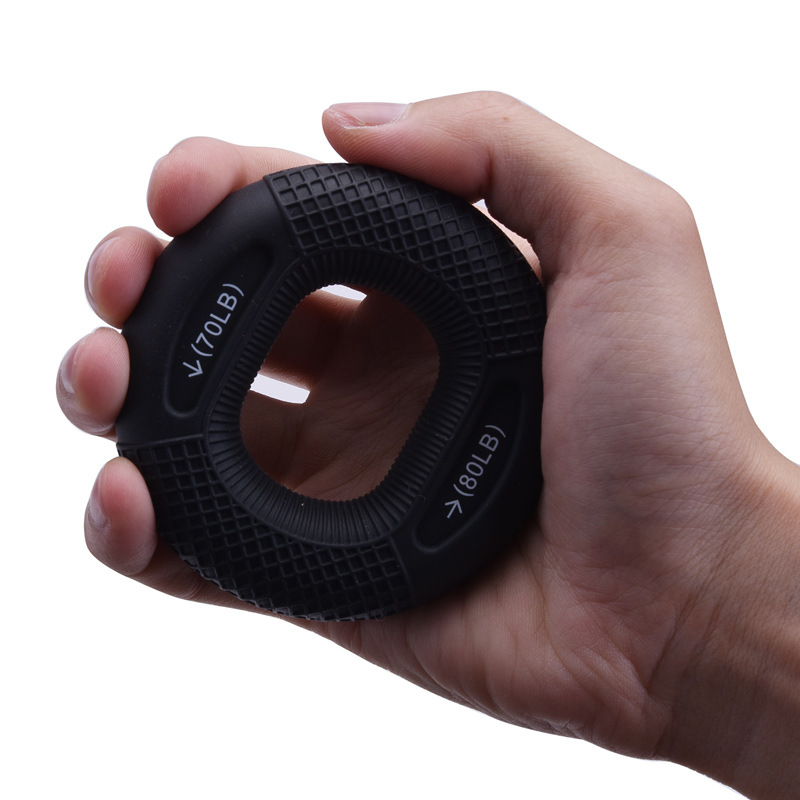 Silicone Adjustable Handle 20-80 Pounds Grip Ring Finger Forearm Trainer 17 Silicone Adjustable Handle 20-80 Pounds Grip Ring Finger Forearm Trainer