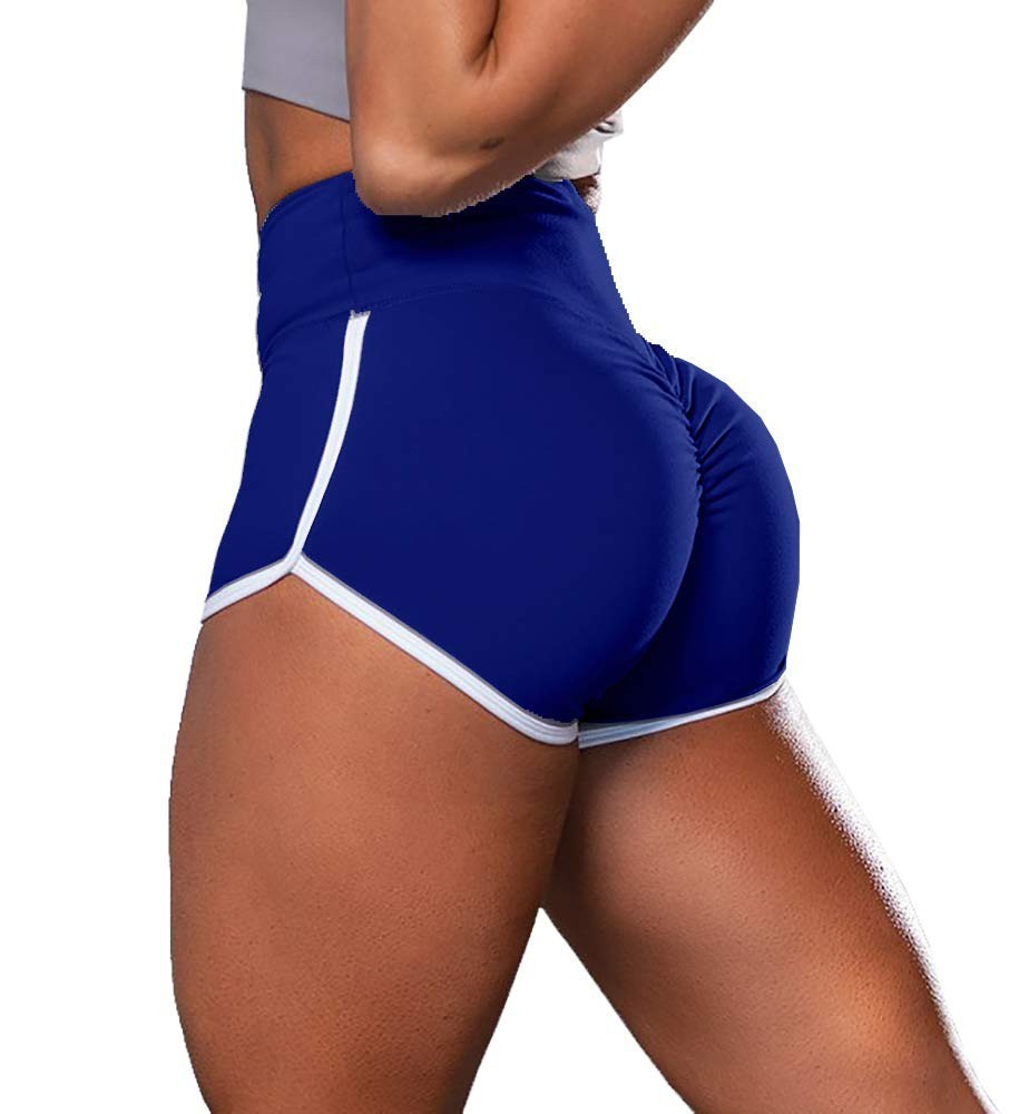 Sexy Solid Color High Waist Sports Running Tight Hip Shorts 13 upload