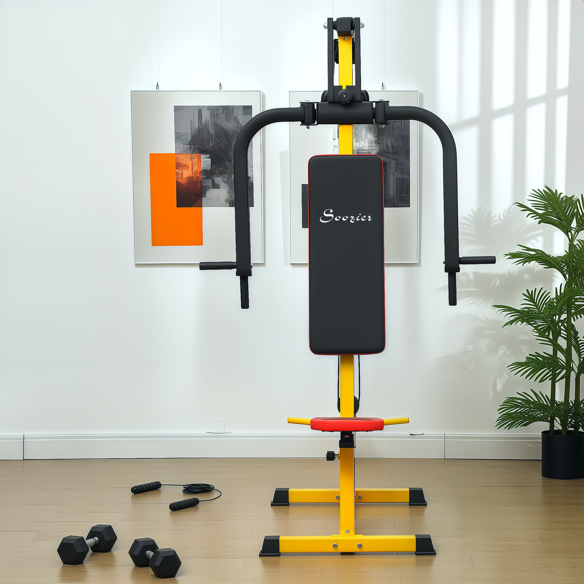 Chest Fly and Chest Press Machine for Back, Pectoral, Rear Deltoid and Shoulder Training, Yellow 16 Product Image