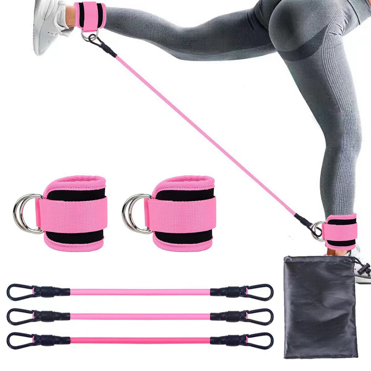 Ankle Strap Resistance Bands – Leg & Hip Strength Training for Home, Yoga, Pilates, and Gym Workouts 17 Ankle Strap Resistance Bands – Leg & Hip Strength Training for Home, Yoga, Pilates, and Gym Workouts