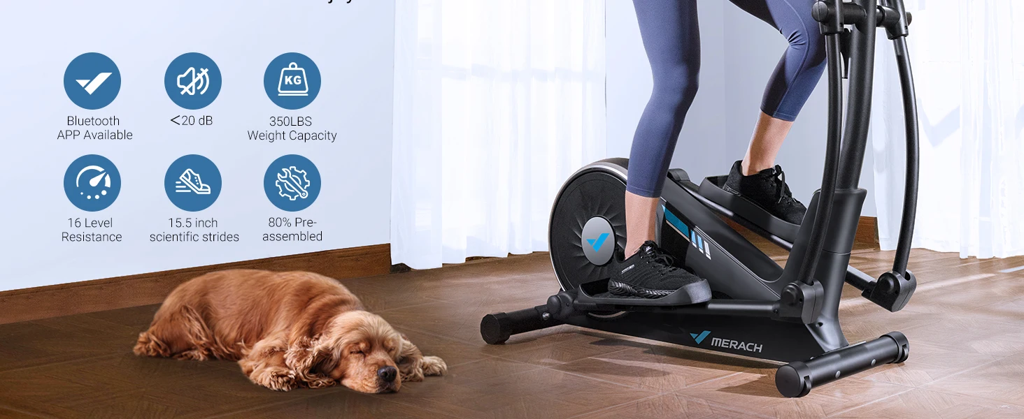 Hyper-Quiet Elliptical Machine – 16 Levels Resistance with App for Home 68 Hyper-Quiet Elliptical Machine – 16 Levels Resistance with App for Home