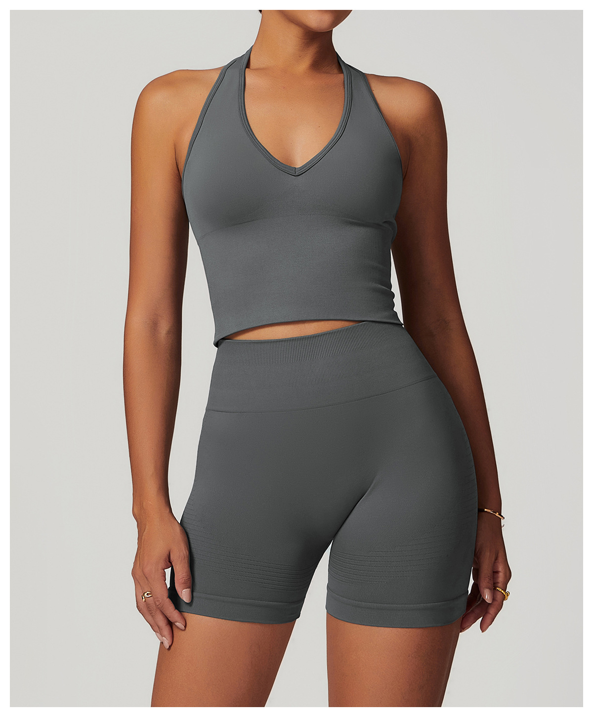 Women's Halter Cropped Top Beauty Back Yoga Bra Seamless Fitness Sports Vest 85 Women's Halter Cropped Top Beauty Back Yoga Bra Seamless Fitness Sports Vest