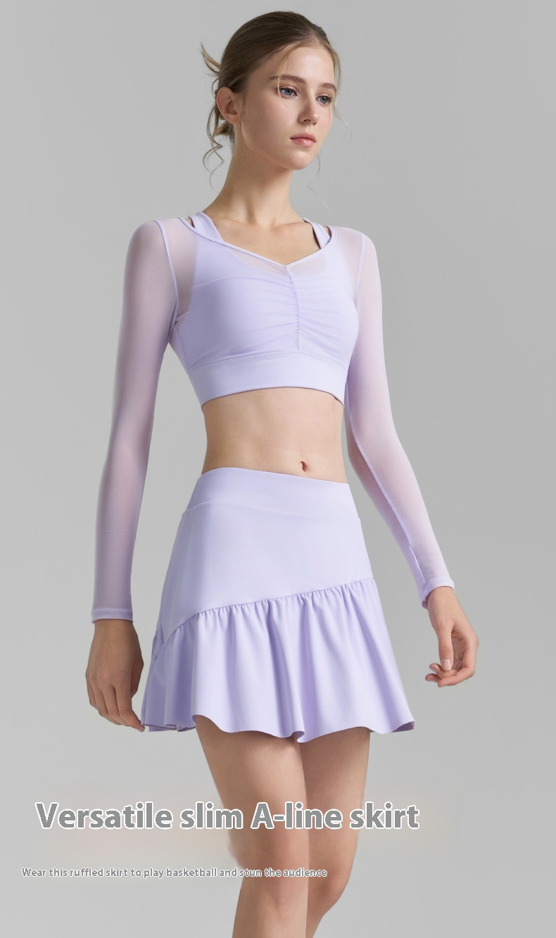 Pleated Fitness Yoga Skirts Sports Tennis Skirt 11 Pleated Fitness Yoga Skirts Sports Tennis Skirt