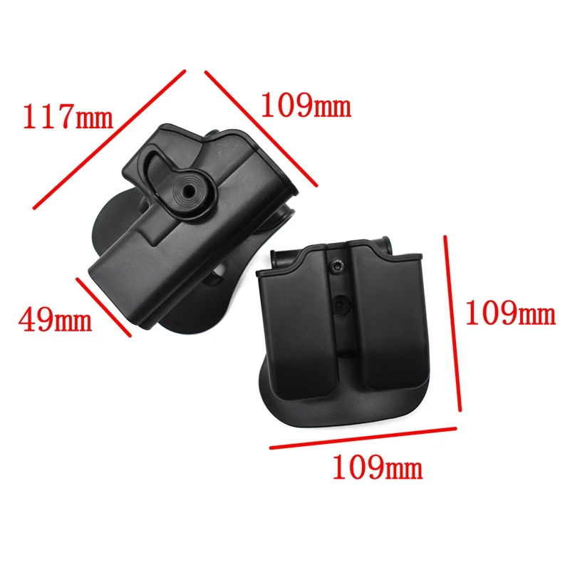 Gun Glock Holste for Gen 1-4 Glock 17 waist with 9mm Mag Pouch 13 Gun Glock Holste for Gen 1-4 Glock 17 waist with 9mm Mag Pouch