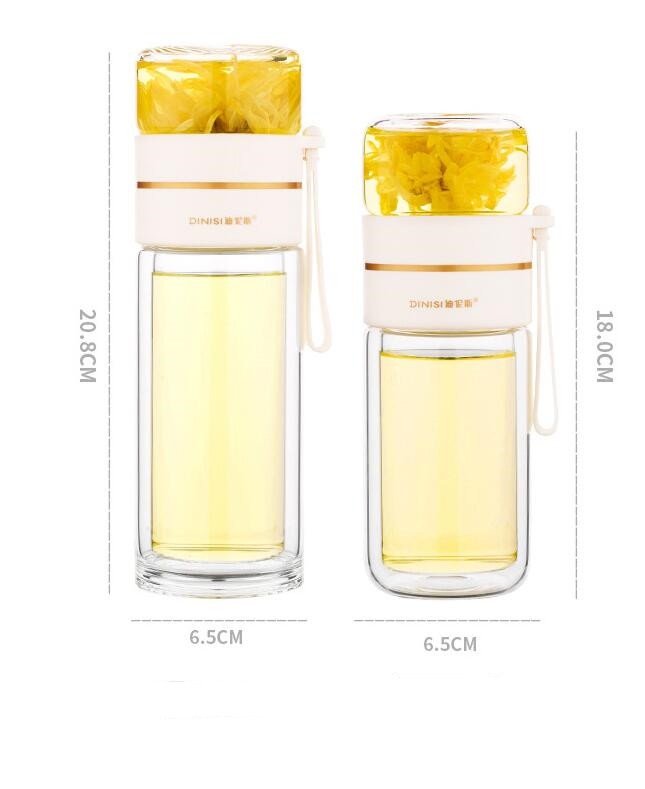 Fitness Eddy Double-Wall Glass Tea Infuser Bottle - Leakproof & Heat-Resistant 49 Fitness Eddy Double-Wall Glass Tea Infuser Bottle - Leakproof & Heat-Resistant
