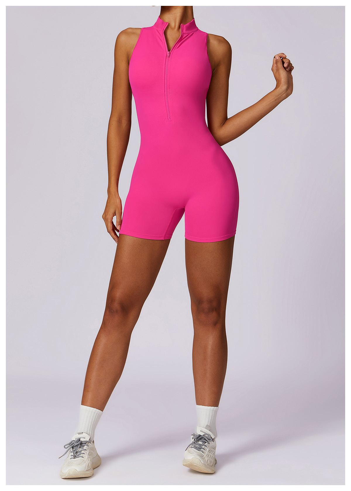 Fitness Yoga Jumpsuit With Zipper Summer Backless Shorts Jumpsuit Bodysuit For Women Clothing 35 Fitness Yoga Jumpsuit With Zipper Summer Backless Shorts Jumpsuit Bodysuit For Women Clothing