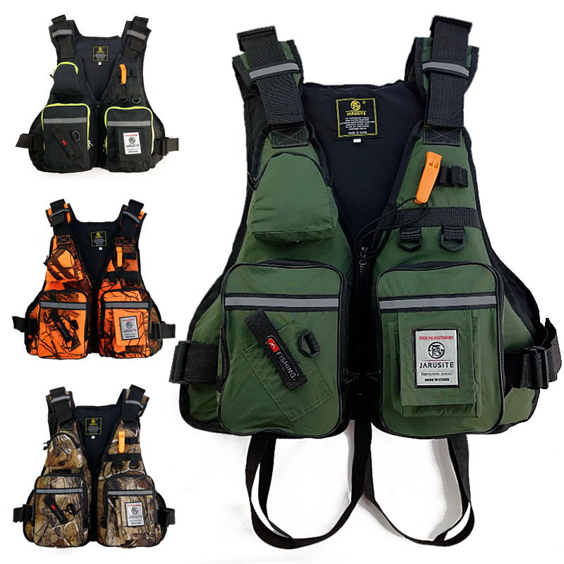 Multi-Pocket Tactical Life Vest - Oxford Fabric Fishing Gear 9 Multi-Pocket Tactical Life Vest - Oxford Fabric Fishing Gear