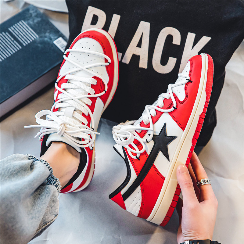 Men's Colorblock Sneakers Low-top Casual Board Shoes 38 Men's Colorblock Sneakers Low-top Casual Board Shoes