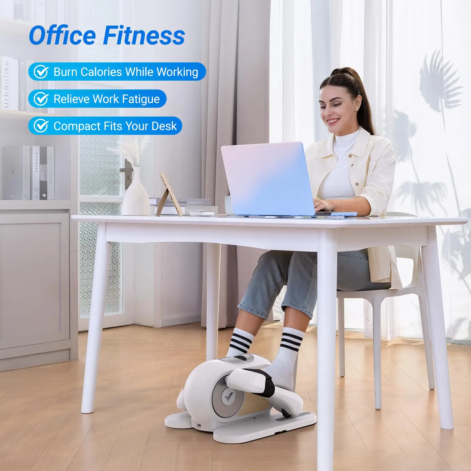 Under Desk Elliptical Machine – Quiet & Portable Seated Leg Exerciser with 12-Speed Adjustment 59 Under Desk Elliptical Machine – Quiet & Portable Seated Leg Exerciser with 12-Speed Adjustment