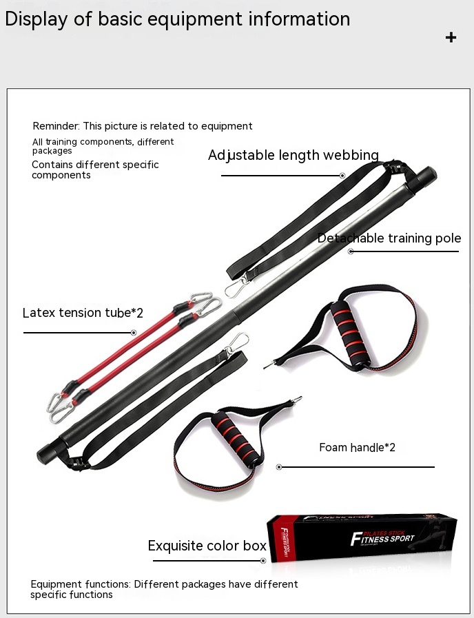 Pilates Bar Kit With Resistance Bands 21 Pilates Bar Kit With Resistance Bands