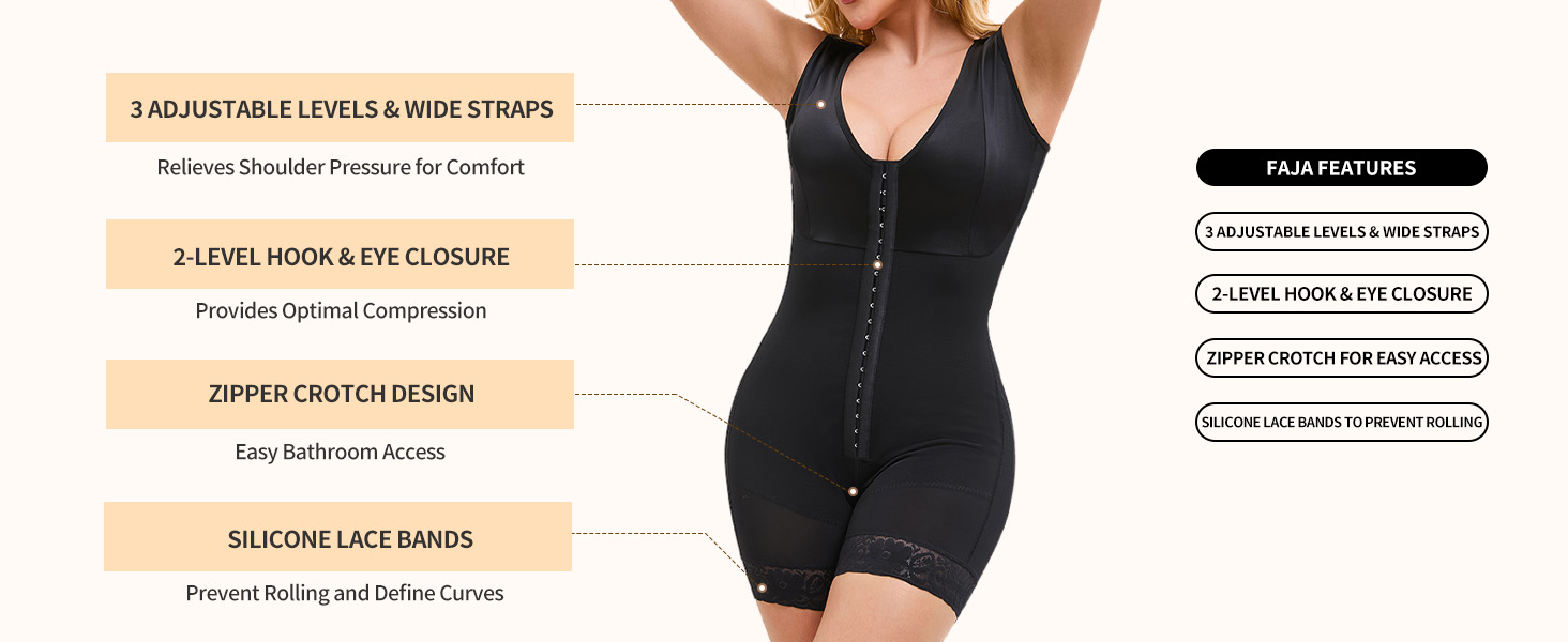 Colombian Fajas Shapewear – Tummy Control & Full Body Post-Surgery Shaper 30 Colombian Fajas Shapewear – Tummy Control & Full Body Post-Surgery Shaper
