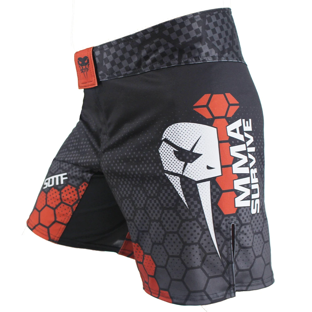 Black MMA Boxing Shorts – Skull Print Cotton Training Shorts for Kickboxing & Muay Thai 36 Black MMA Boxing Shorts – Skull Print Cotton Training Shorts for Kickboxing & Muay Thai