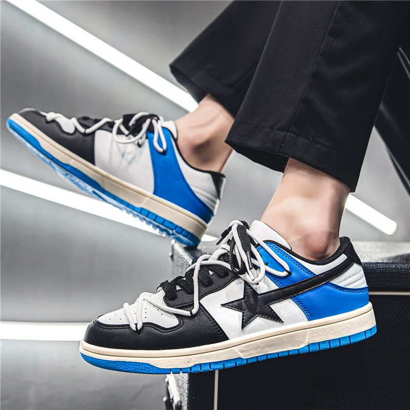 Men's Colorblock Sneakers Low-top Casual Board Shoes 12 Men's Colorblock Sneakers Low-top Casual Board Shoes
