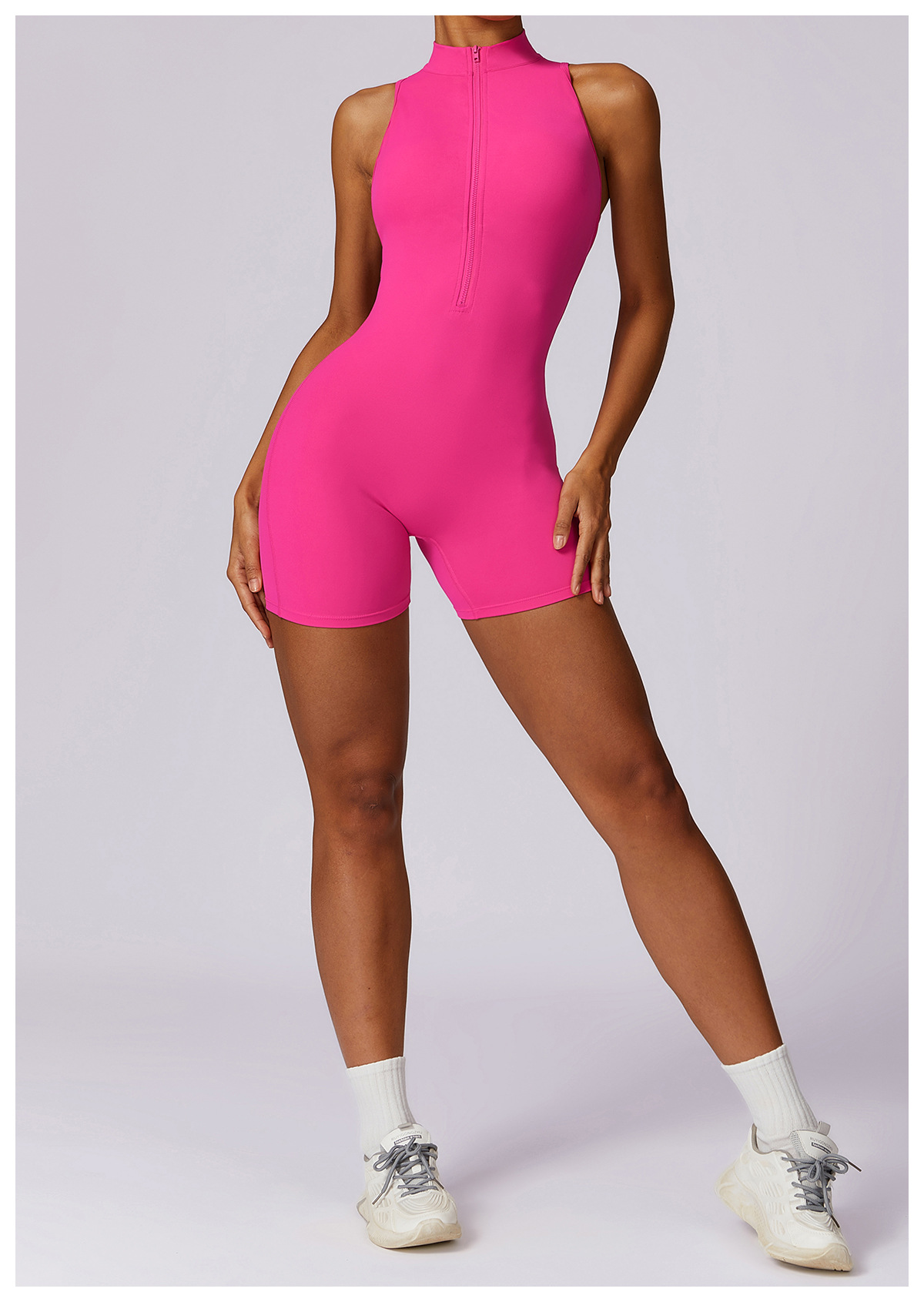 Fitness Yoga Jumpsuit With Zipper Summer Backless Shorts Jumpsuit Bodysuit For Women Clothing 36 Fitness Yoga Jumpsuit With Zipper Summer Backless Shorts Jumpsuit Bodysuit For Women Clothing