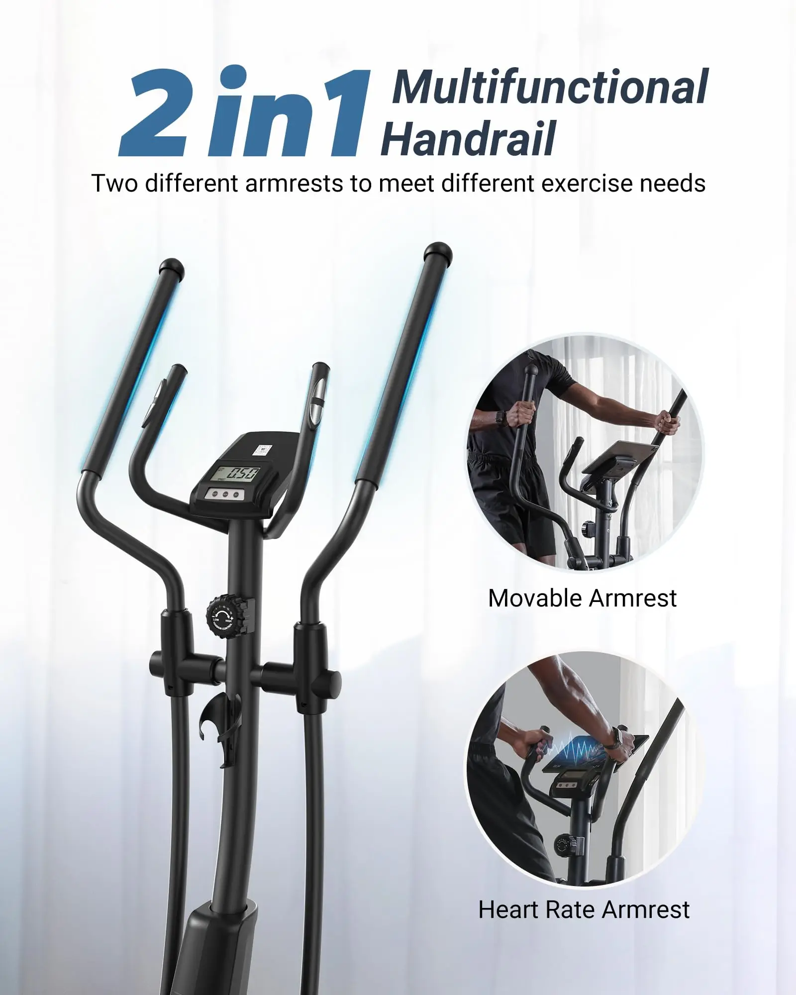 Hyper-Quiet Elliptical Machine – 16 Levels Resistance with App for Home 57 Hyper-Quiet Elliptical Machine – 16 Levels Resistance with App for Home