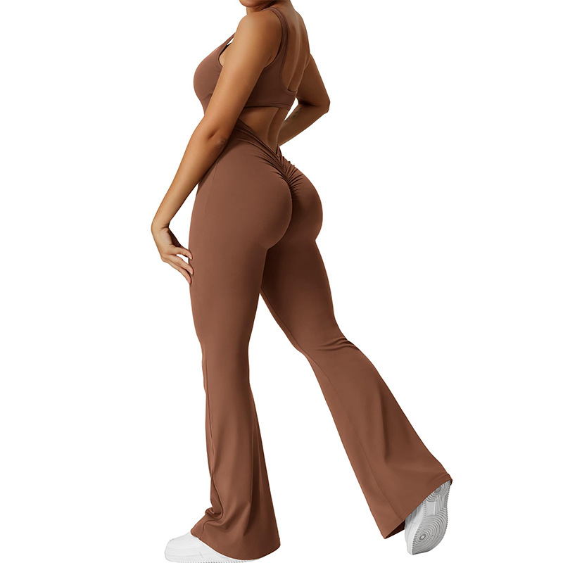 Slim Fit Hip Raise Backless Exercise Yoga Sexy Jumpsuit 40 Slim Fit Hip Raise Backless Exercise Yoga Sexy Jumpsuit