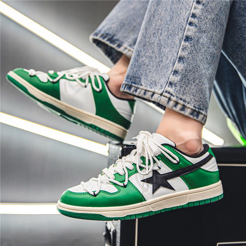 Men's Colorblock Sneakers Low-top Casual Board Shoes 36 Men's Colorblock Sneakers Low-top Casual Board Shoes