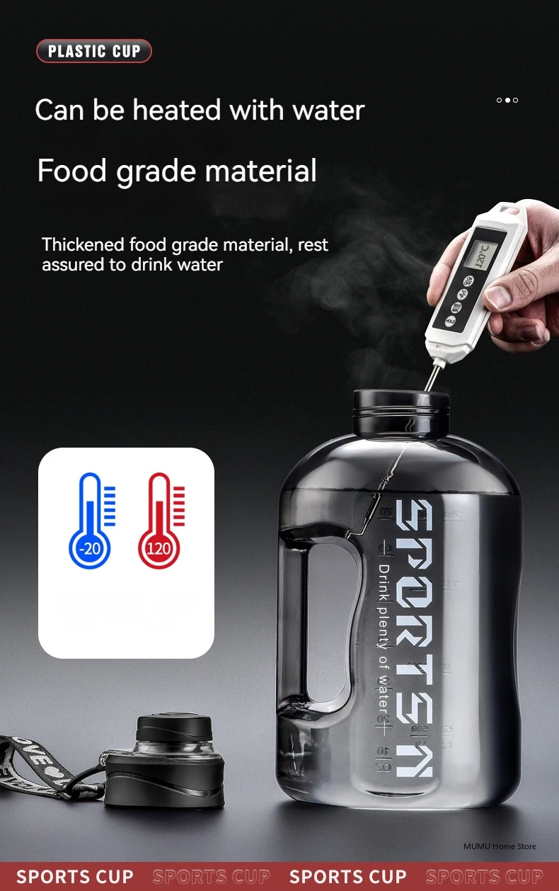 Large Capacity Sports Water Bottle 1.7L / 2.7L / 4L / 5L 58 Large Capacity Sports Water Bottle 1.7L / 2.7L / 4L / 5L