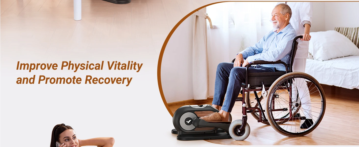 Under Desk Elliptical Machine – Quiet & Portable Seated Leg Exerciser with 12-Speed Adjustment 9 Under Desk Elliptical Machine – Quiet & Portable Seated Leg Exerciser with 12-Speed Adjustment