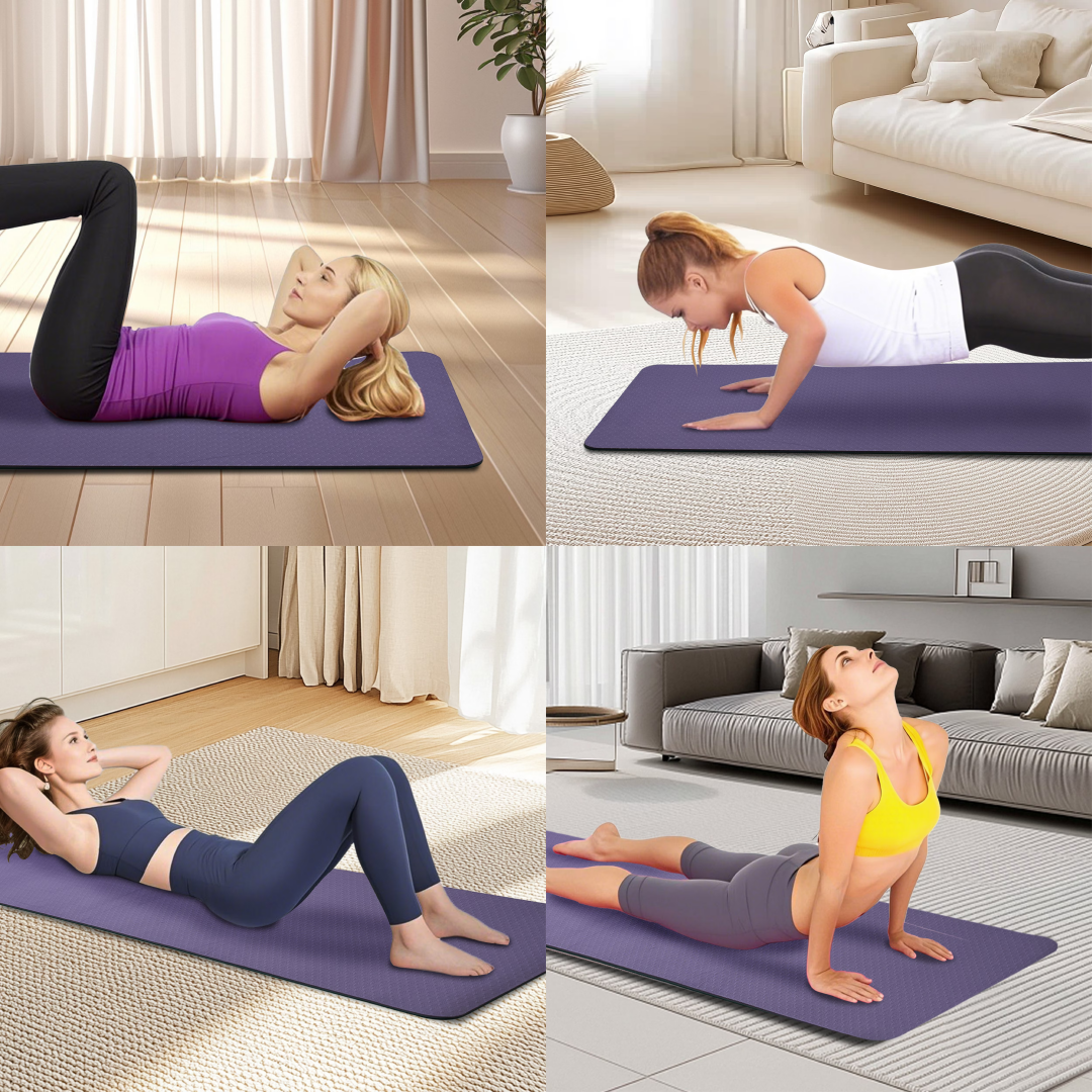 Yoga Mat, Exercise Yoga Mat With Non-Slip Design, Professional TPE Exericise Mat, 72 X 24 Multi-Purpose Workout Mat For Women, Pilates Fitness And Floor Exercises 46 Yoga Mat, Exercise Yoga Mat With Non-Slip Design, Professional TPE Exericise Mat, 72 X 24 Multi-Purpose Workout Mat For Women, Pilates Fitness And Floor Exercises