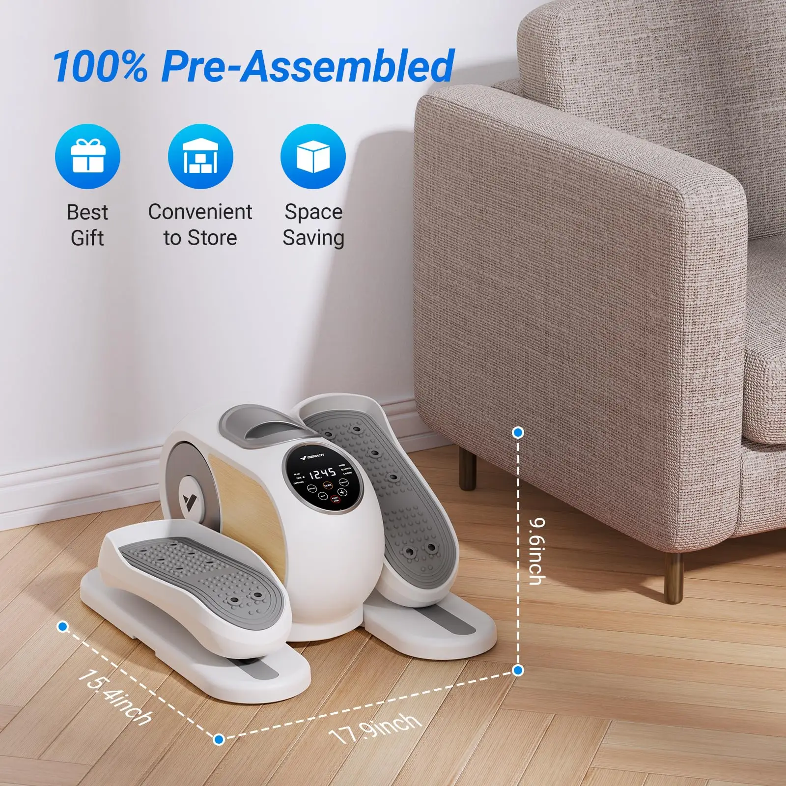 Under Desk Elliptical Machine – Quiet & Portable Seated Leg Exerciser with 12-Speed Adjustment 57 Under Desk Elliptical Machine – Quiet & Portable Seated Leg Exerciser with 12-Speed Adjustment