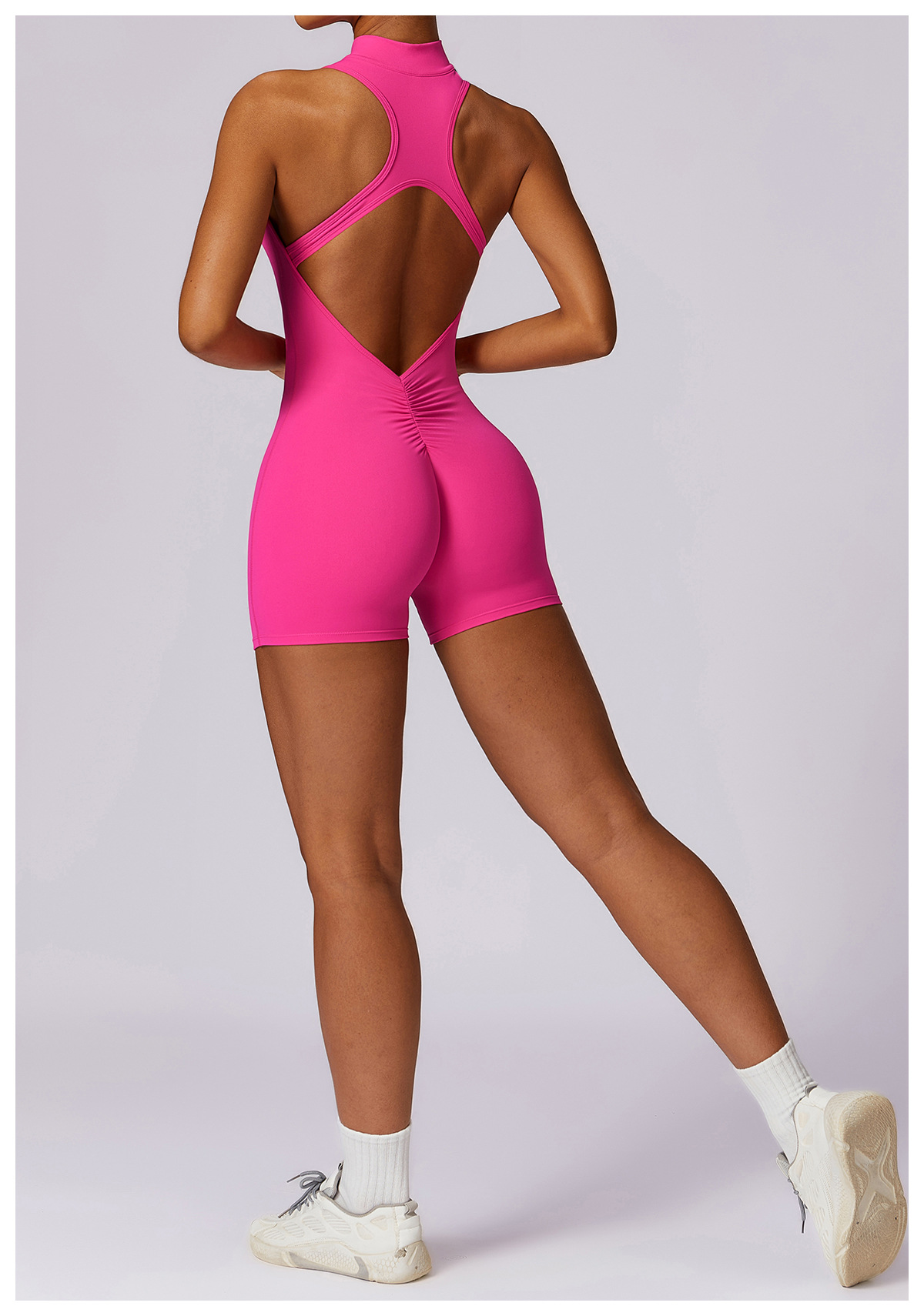Fitness Yoga Jumpsuit With Zipper Summer Backless Shorts Jumpsuit Bodysuit For Women Clothing 37 Fitness Yoga Jumpsuit With Zipper Summer Backless Shorts Jumpsuit Bodysuit For Women Clothing