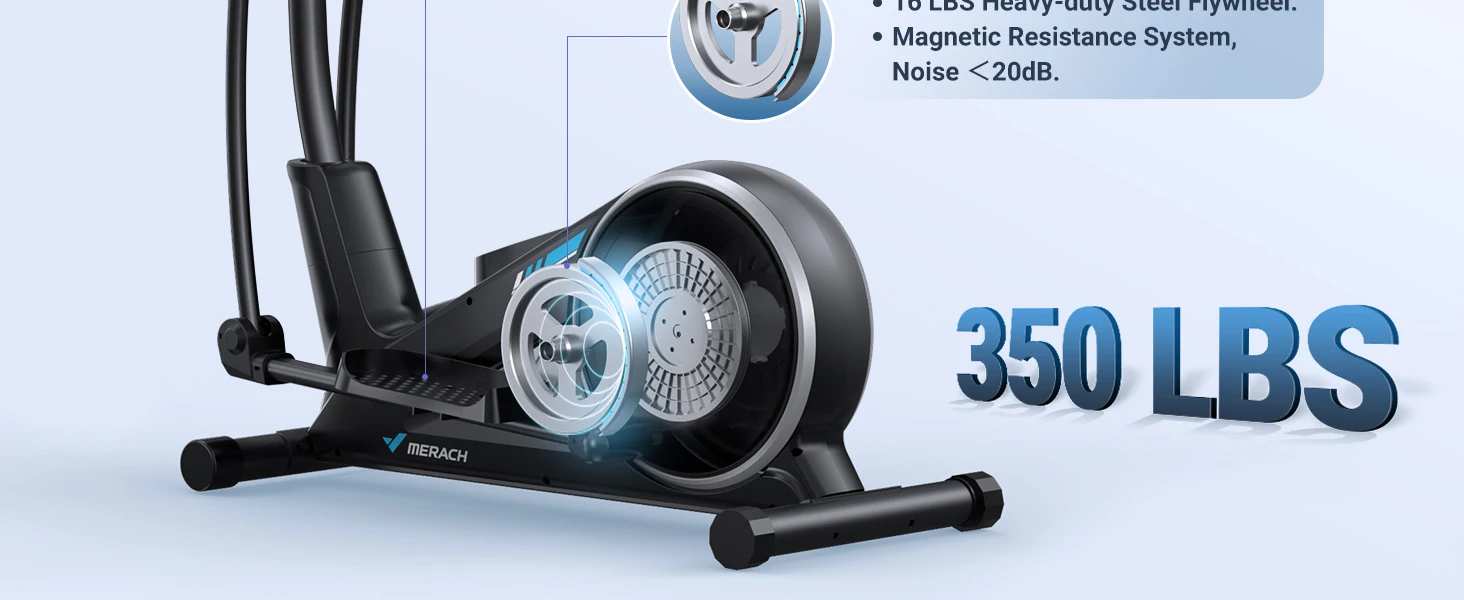 Hyper-Quiet Elliptical Machine – 16 Levels Resistance with App for Home 22 Hyper-Quiet Elliptical Machine – 16 Levels Resistance with App for Home