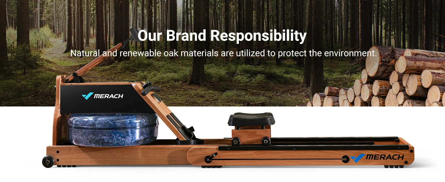 Foldable Wooden Water Rowing Machine – Electromagnetic Resistance with MERACH Go App & Lifetime Membership 6 Foldable Wooden Water Rowing Machine – Electromagnetic Resistance with MERACH Go App & Lifetime Membership