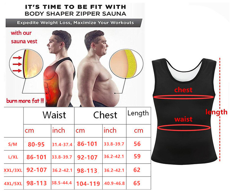 Fitness Corset Men's Shapewear Heat Trapping Shirt Sweat Body Shaper Vest Bodysuit 62 Fitness Corset Men's Shapewear Heat Trapping Shirt Sweat Body Shaper Vest Bodysuit