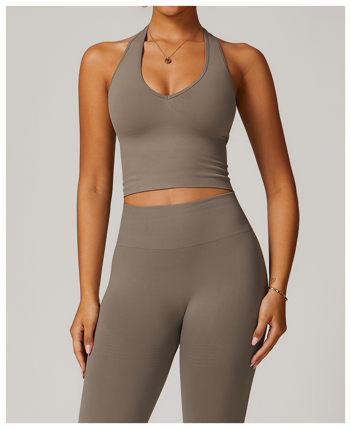 Women's Halter Cropped Top Beauty Back Yoga Bra Seamless Fitness Sports Vest 73 Women's Halter Cropped Top Beauty Back Yoga Bra Seamless Fitness Sports Vest