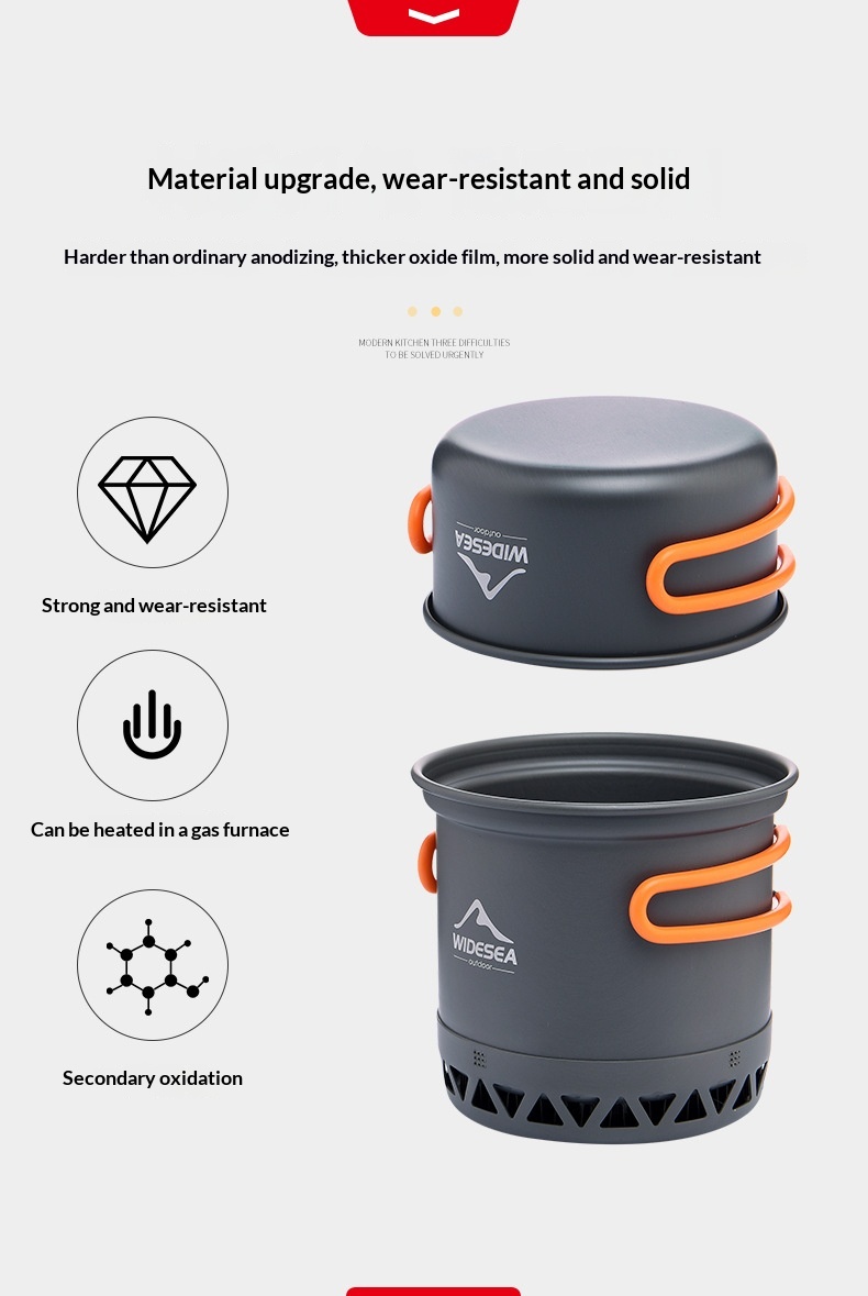 Widesea Outdoor Cookware Set Heat-Collecting Energy-Boosting Camping Cooking Gear 12 Widesea Outdoor Cookware Set Heat-Collecting Energy-Boosting Camping Cooking Gear