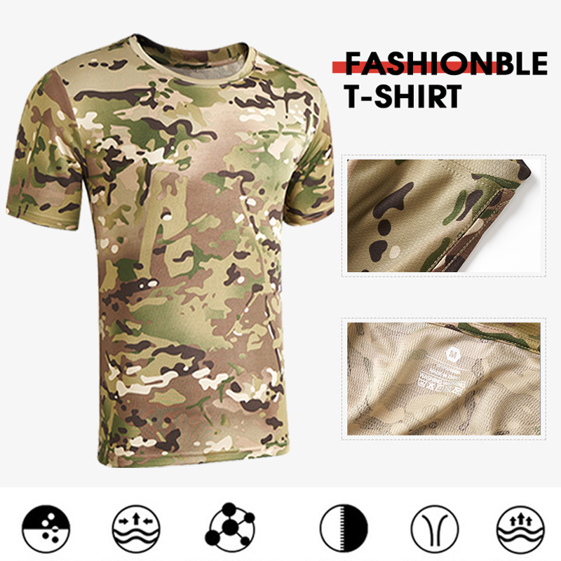 Camo Tactical T-Shirt – Men’s Slim Fit Outdoor Short Sleeve Sports Tee 18 Camo Tactical T-Shirt – Men’s Slim Fit Outdoor Short Sleeve Sports Tee