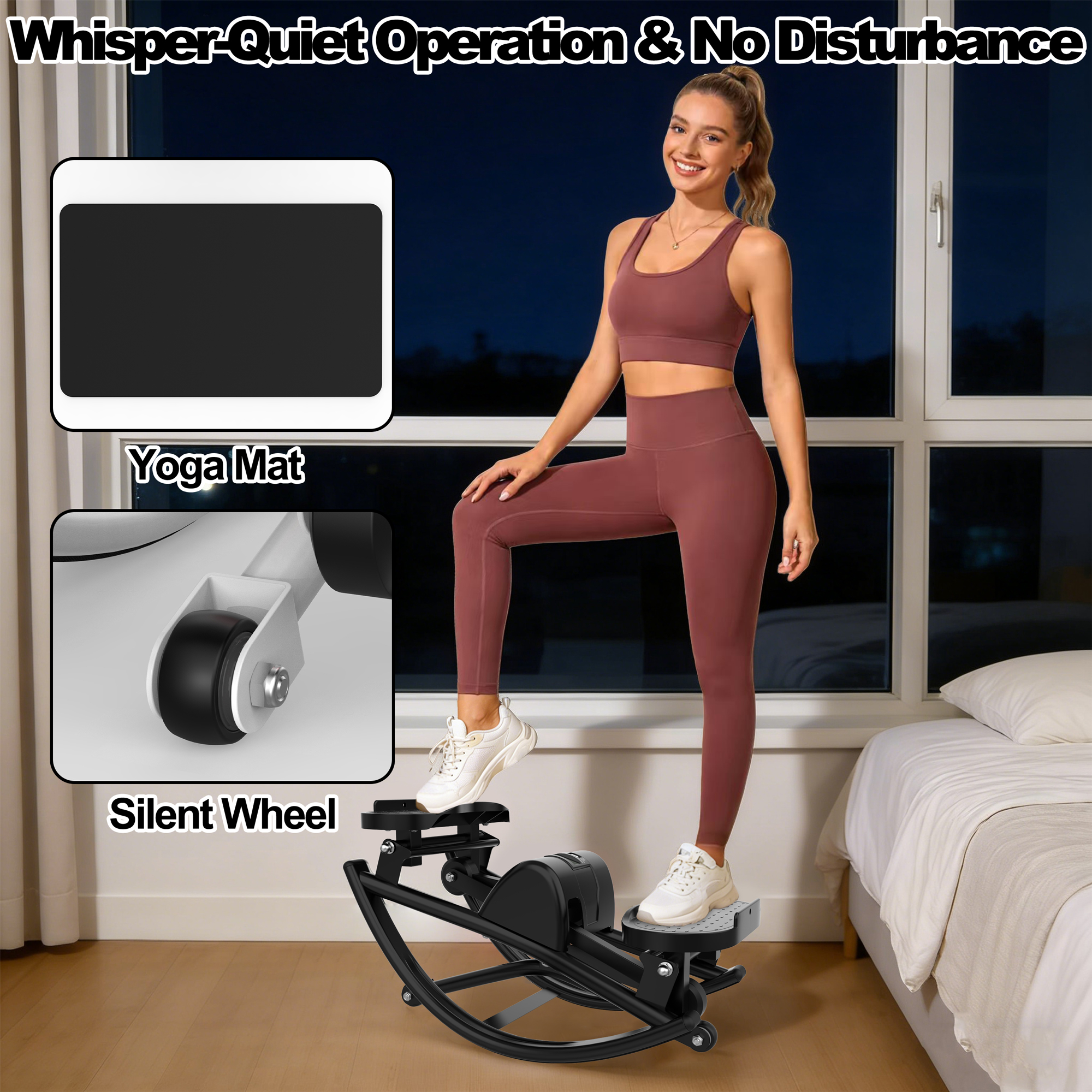 Lateral Stepper Exercise Machine – Stair Stepper with Resistance Bands & LCD Monitor 26 Lateral Stepper Exercise Machine – Stair Stepper with Resistance Bands & LCD Monitor