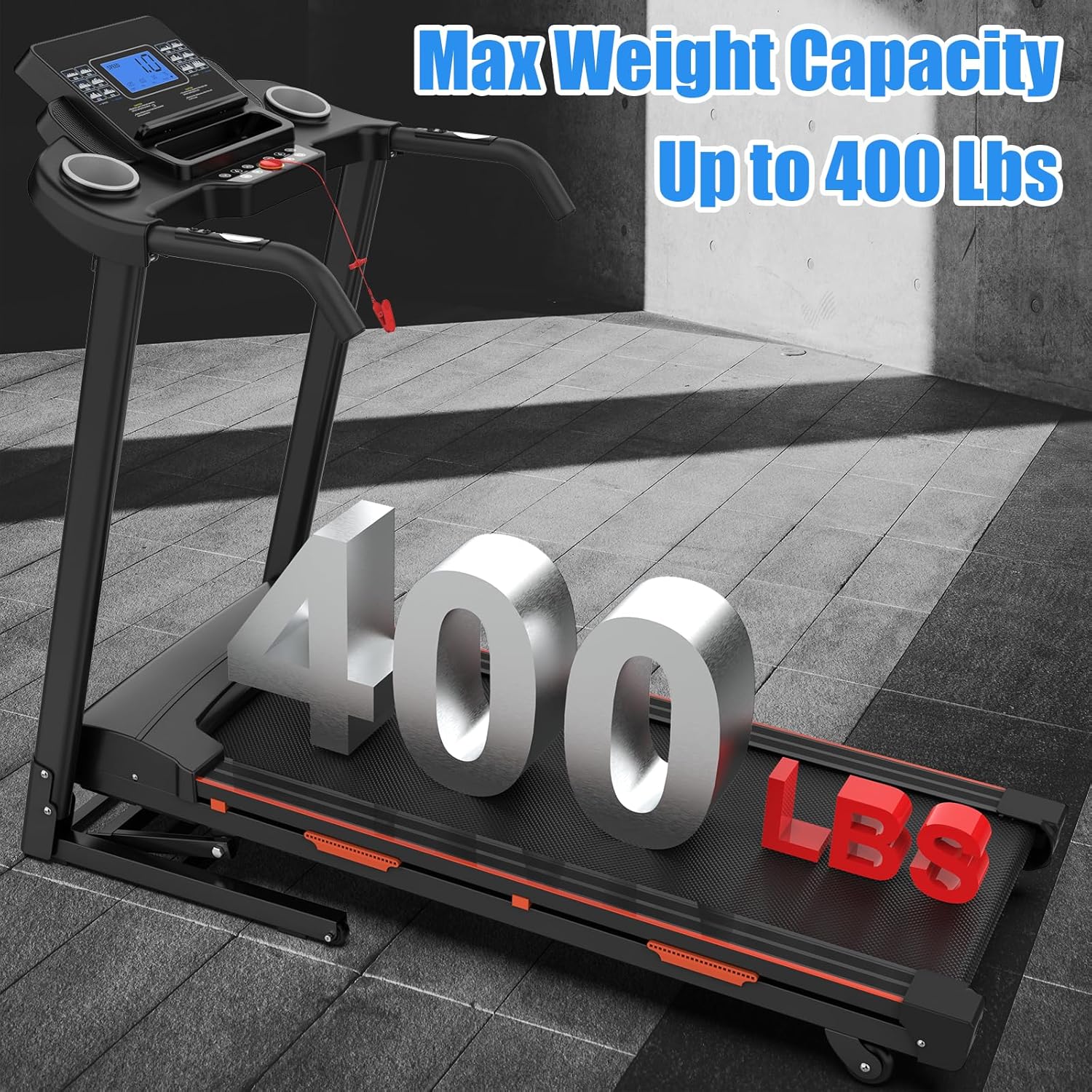 Home Automatic Tilt Treadmill Foldable 400 Lbs Approx. 181.4 Kg Capacity 3.25 Horsepower 30 Home Automatic Tilt Treadmill Foldable 400 Lbs Approx. 181.4 Kg Capacity 3.25 Horsepower