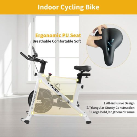 Stationary Bikes For Home Spin Indoor Exercise Bike With LCD Monitor And Comfortable Seat Cushion For Home Gym Cardio Fitness Training 9 Stationary Bikes For Home Spin Indoor Exercise Bike With LCD Monitor And Comfortable Seat Cushion For Home Gym Cardio Fitness Training