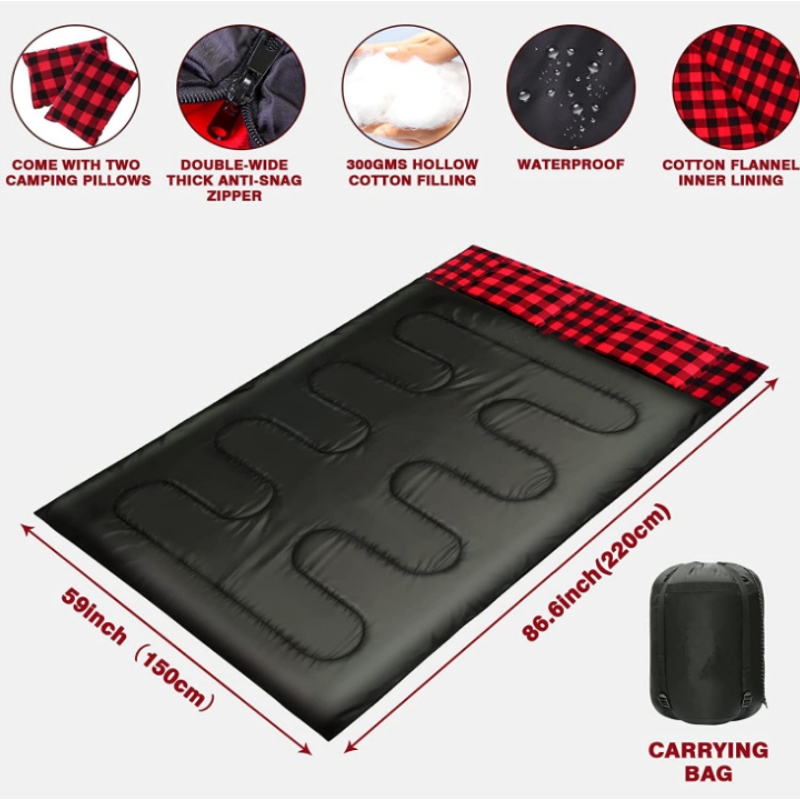 Outdoor Camping Camping Flannel Sleeping Bag Thickened 9 Outdoor Camping Camping Flannel Sleeping Bag Thickened